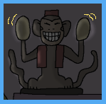 monkey-headed automaton with cymbals