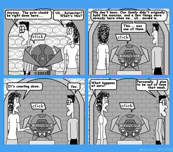 MoE 23 22/08/2003 :: Part One: The Pots Room \/\/ In Storage \/\/ Counting Down