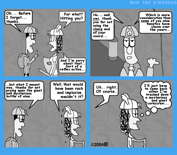 MoE 140 06/01/2004 :: Part One: The Pots Room \/\/ The Hall of Achievement \/\/ Penalty Wine