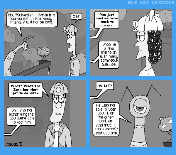 MoE 638 18/05/2005 :: Part Two: Time and Space and Fleebs \/\/ Business Dealings \/\/ Napkins