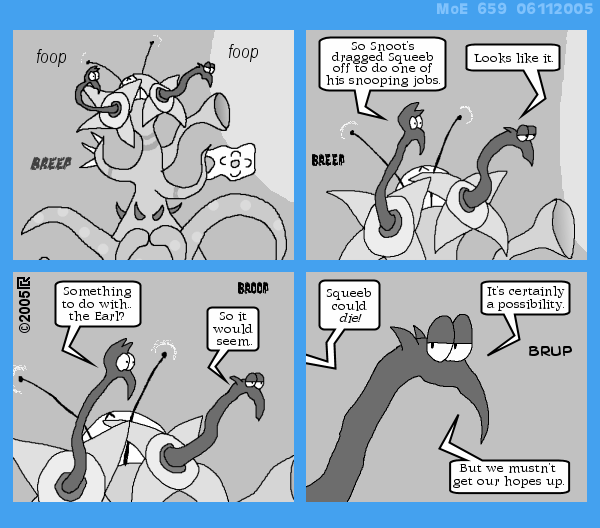 MoE 659 11/06/2005 :: Part Two: Time and Space and Fleebs \/\/ Business Dealings \/\/ Napkins