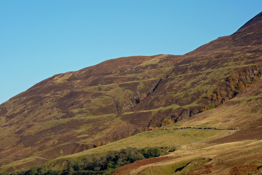 photo of hillside scored by parallel lines