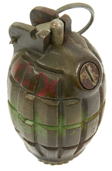 British WW2 Mills Bomb grenade.